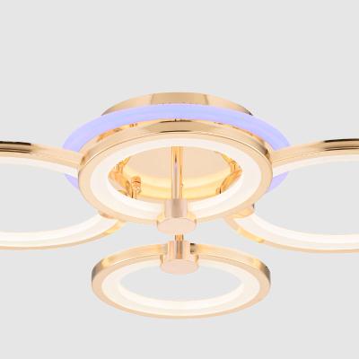 Люстра ЛАЙТ СФЕРА 3010/2+2 FGD+RGB Золото