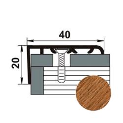 Профиль угловой ЛУКА ЛУ-06 ламинированный Орех 4088 1,8 м