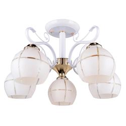 Люстра ЛИГА СВЕТА PC20147 WT+FG/5C Белый, золото