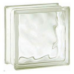 Стеклоблок основной GLASS BLOCK Волна окрашенный внутри молочный