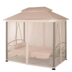 Беседка-качели УДАЧНАЯ МЕБЕЛЬ Пальмира Бежевый 257*177*243 см