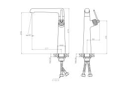 Смеситель для раковин-чаш ESKO Bangkok BG25