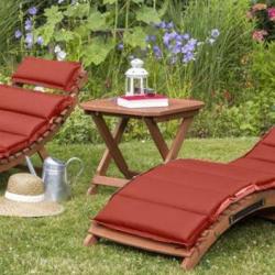 Комплект шезлонгов со столиком AFINA Бежевый 180*54*60 см