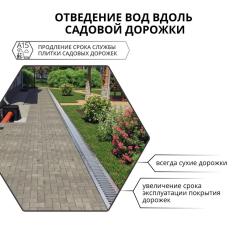 Решетка GIDROLICA Standart DN100 стальная оцинкованная 1000*136*20 мм