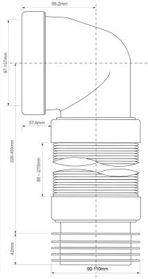 Труба фановая MCALPINE WC-F11R