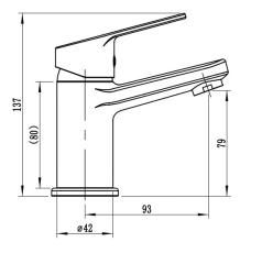 Смеситель для умывальника VODA Tide TD26M