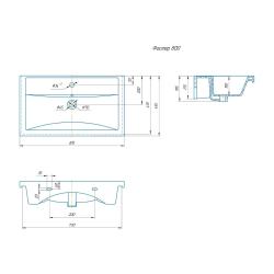 Тумба с раковиной RUVANN Vaus 80