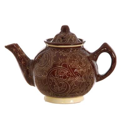 Чайник заварочный РИШТАНСКАЯ КЕРАМИКА коричневый 1 л