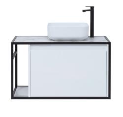 Тумба с раковиной AQUANET Nova Lite Loft 90 R серый, белый