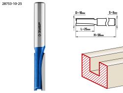 Фреза пазовая прямая ЗУБР 10*25 мм 28753-10-25