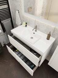 Тумба с раковиной LA FENICE Cubo Twin 80 белый