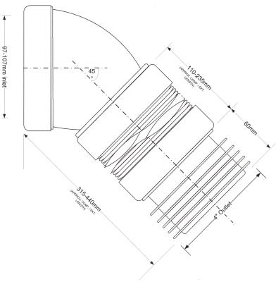Труба фановая MCALPINE WC-F16R