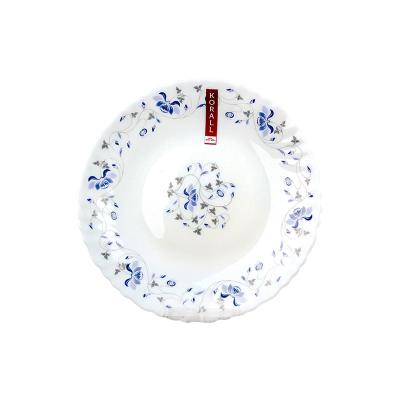 Тарелка десертная 19 см Синий узор /Коралл/