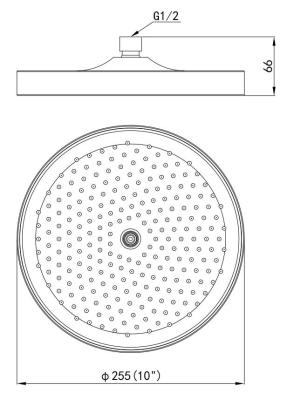 Верхний душ ESKO TS250Black 