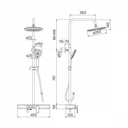 Душевая система IDDIS Shelfy SHESB3Fi06