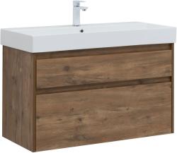 Тумба с раковиной AQUANET Nova Lite 100 2 ящика дуб рустикальный
