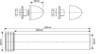 Элемент соединительный переходной MCALPINE FP45R
