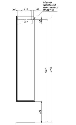 Пенал AQUANET Арт 35*160 см