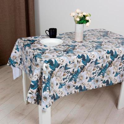 Клеенка Глянец 140 см Белые пионы/1м/