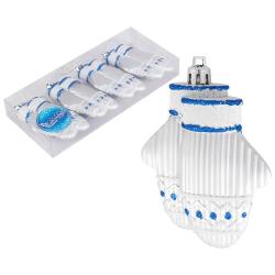 Набор елочных украшений ВОЛШЕБНАЯ СТРАНА Варежки серебро 10 см