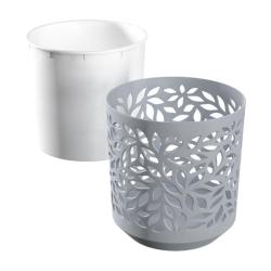 Горшок пластиковый BMC Leaves Серый, белый 4 л