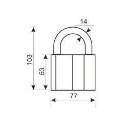 Замок навесной АЛЛЮР ВС2С