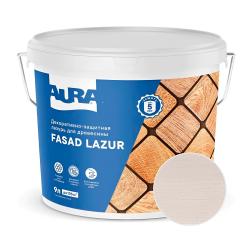 Лазурь декоративно-защитная AURA Fasad Lazur Белый 9 л