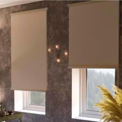 Рулонная штора PIKAMO Blackout Midnight бежевый 43х170 см