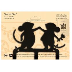 Крючок трехрожковый DUCK & DOG Мышки черный матовый