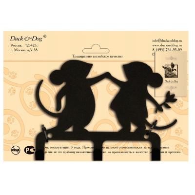 Крючок трехрожковый DUCK & DOG Мышки черный матовый