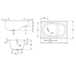 Ванна стальная BLB Europa Standart Gauge с сиденьем 10570