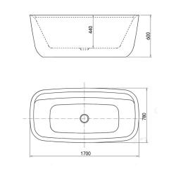 Ванна акриловая AQUANET Family Fine 170*78 см