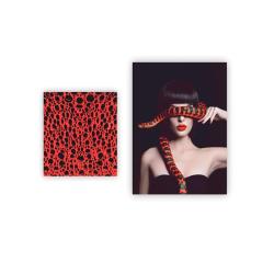 Набор из 2-х картин 40*50см, 30*30см печат. на дер.подрамнике Девушка со змеей /1-129/Симфония/