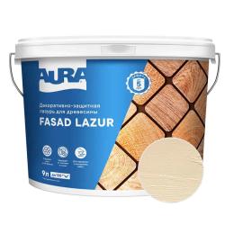 Лазурь декоративно-защитная AURA Fasad Lazur Слоновая кость 9 л
