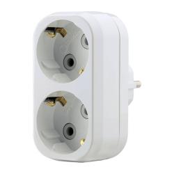 Разветвитель MAKEL 2 гнезда белый 10031