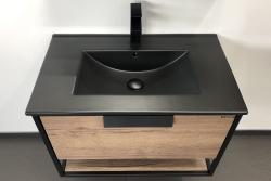 Тумба с раковиной COMFORTY Бонн 75 дуб темный