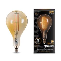 Лампа LED GAUSS Vintage Filament А160 8W/Е27/2400K груша 149802008