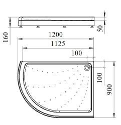 Поддон акриловый RADOMIR Соул 4 L 120*90 см