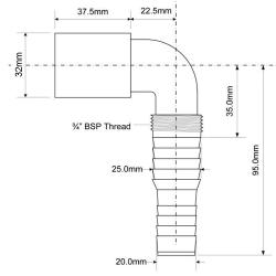 Адаптер MCALPINE для бытовой техники MRWMF90-32