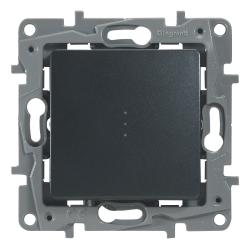 Механизм переключателя LEGRAND Etika 1 клавиша с подсветкой антрацит 672615