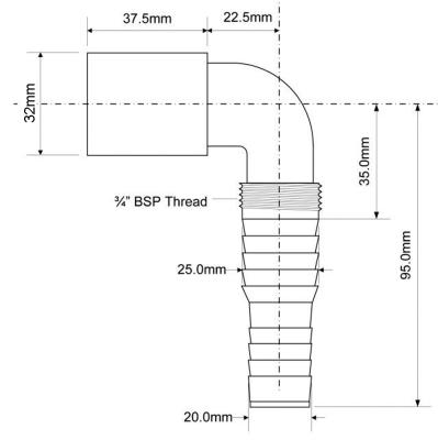 Адаптер MCALPINE для бытовой техники MRWMF90-32