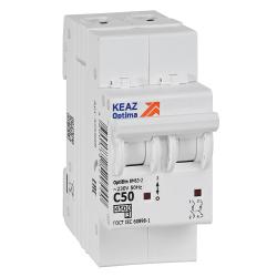 Автоматический выключатель КЭАЗ OptiDin BM63 2P 50 A C 4,5 кА 326808