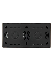 Блок розетка и выключатель LEZARD Leto черный бархат 752-4200-170BAP