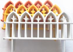 Ограждение декоративное PROTEX Кованый цветок Белый 600*300 мм