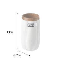 Стакан для зубной пасты FIXSEN White Boom 