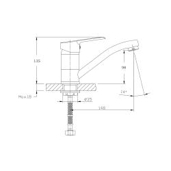 Смеситель для умывальника RUSH A753-03-26 