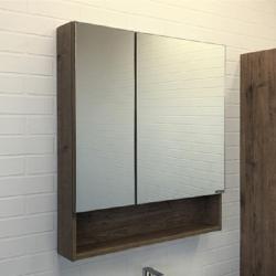 Зеркальный шкаф COMFORTY Никосия дуб темный 70*80 см