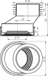 Манжета для унитаза AQUANT со смещением M0420-36-MR