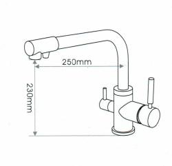 Смеситель для кухни EMAR Dark ЕСВ-3003