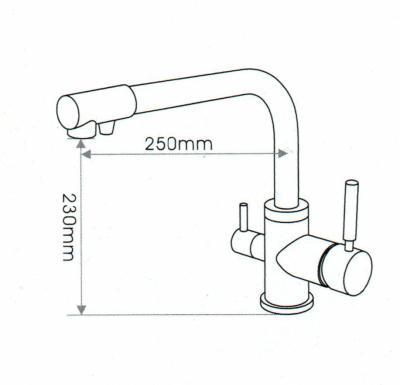 Смеситель для кухни EMAR Dark ЕСВ-3003